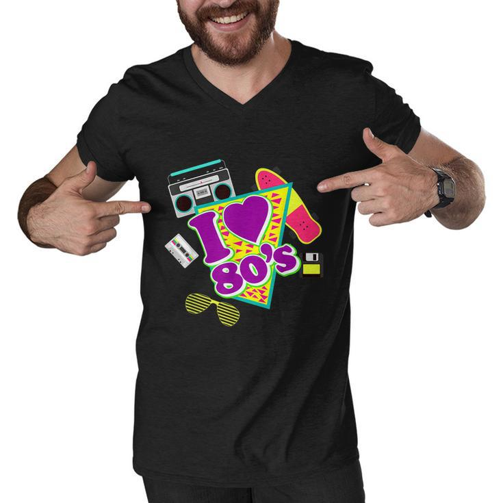 I Love The 80S Eighties Cool Gift Graphic Design Printed Casual Daily Basic Men V-Neck Tshirt