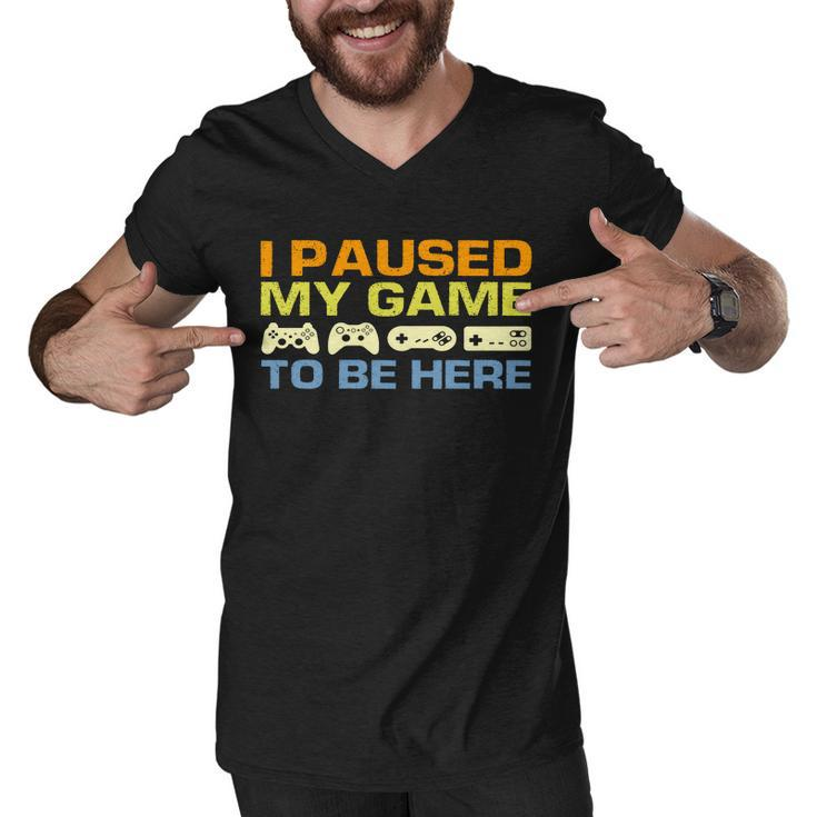 I Paused My Game To Be Here Retro Controllers Men V-Neck Tshirt