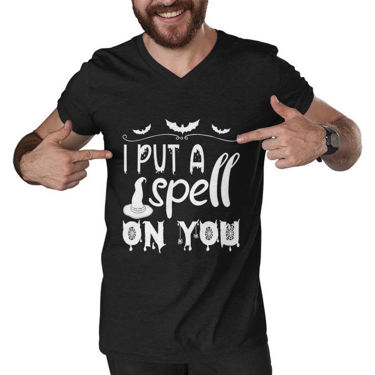 I Put A Spell On You Halloween Quote V5 Men V-Neck Tshirt