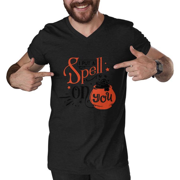 I Put A Spell On You Halloween Quote V6 Men V-Neck Tshirt