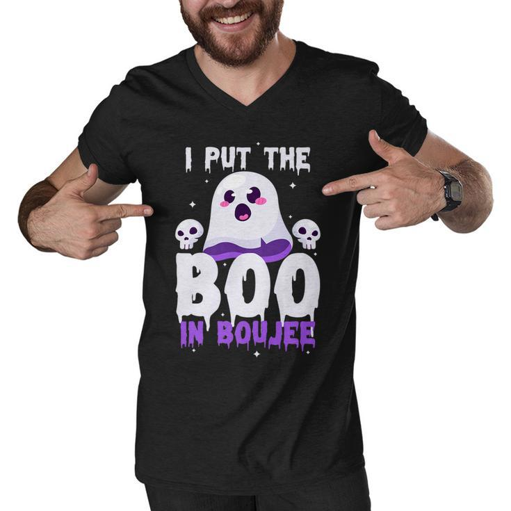 I Put The Boo In Boujee Cute Ghost Halloween Men V-Neck Tshirt