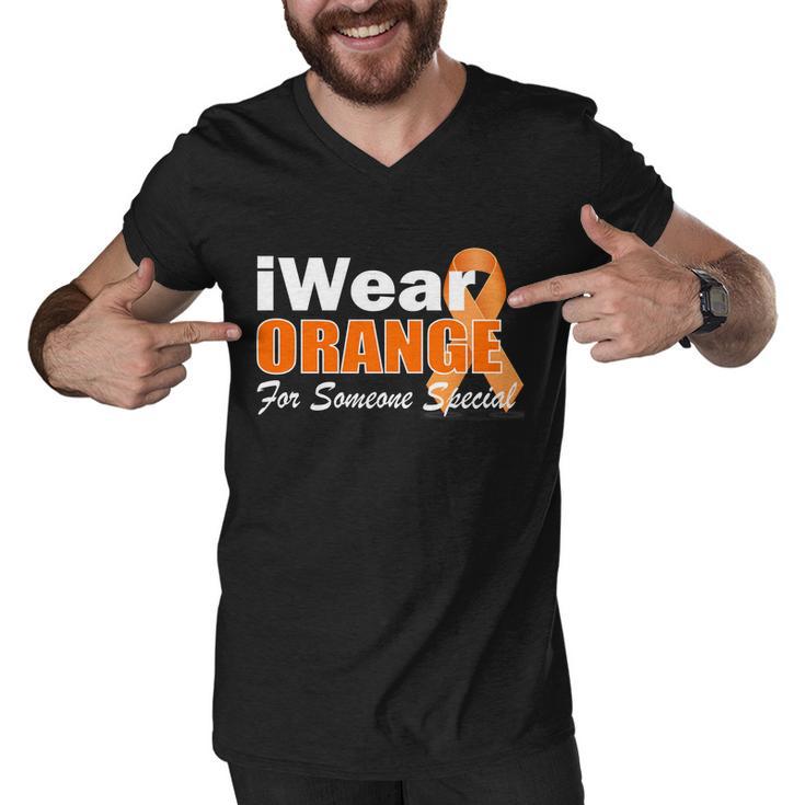 I Wear Orange For Someone I Love Leukemia Tshirt Men V-Neck Tshirt