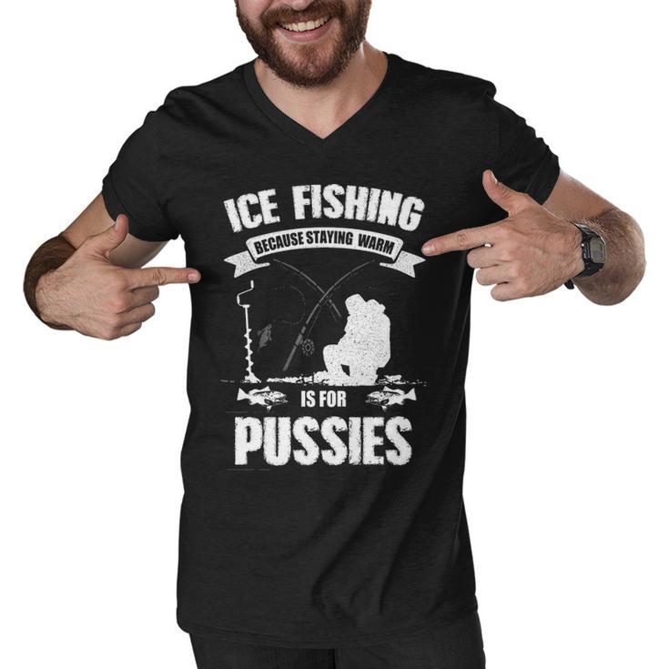 Ice Fishing V2 Men V-Neck Tshirt