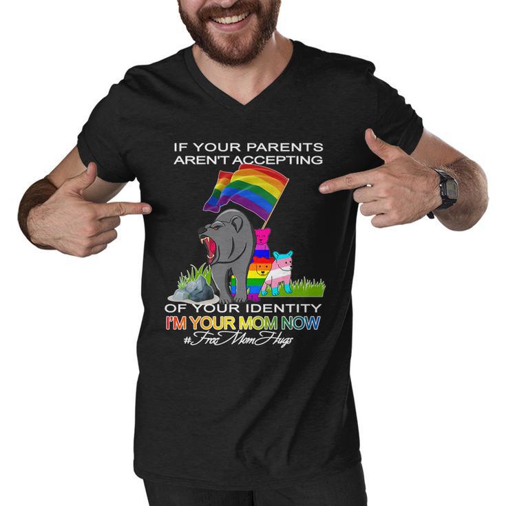 If Your Parents Arent Accepting Im Your Mom Now Lgbt Hugs Men V-Neck Tshirt