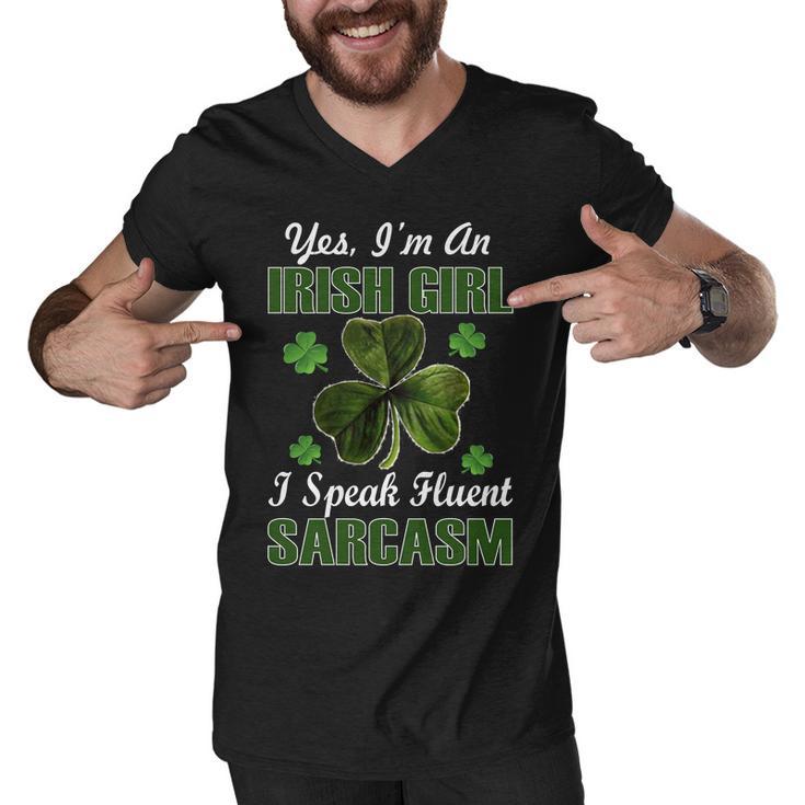 Im An Irish Girl I Speak Fluent Sarcasm Men V-Neck Tshirt