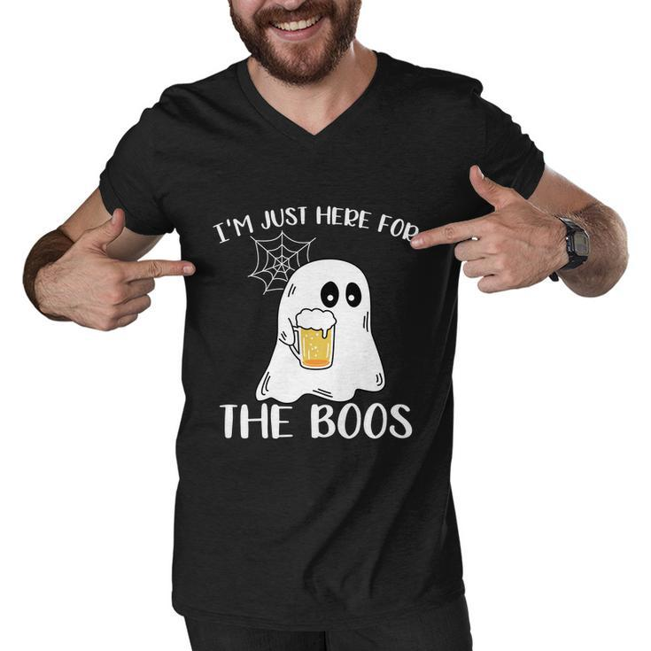 Im Just Here For The Boos Halloween Quote Men V-Neck Tshirt