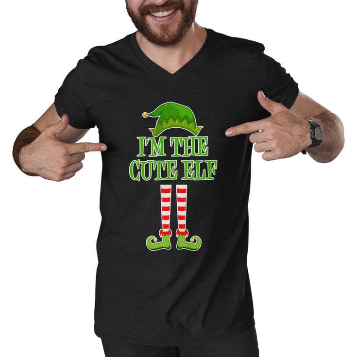 Im The Cute Elf Matching Family Christmas Tshirt Men V-Neck Tshirt