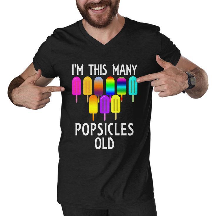 Im This Many Popsicles Old Funny 9Th Birthday Popsicle Meaningful Gift Men V-Neck Tshirt