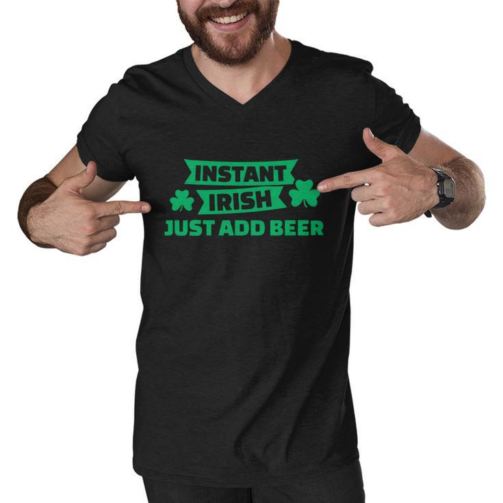 Instant Irish Drinking Beer With Clover St Patricks Day Men V-Neck Tshirt