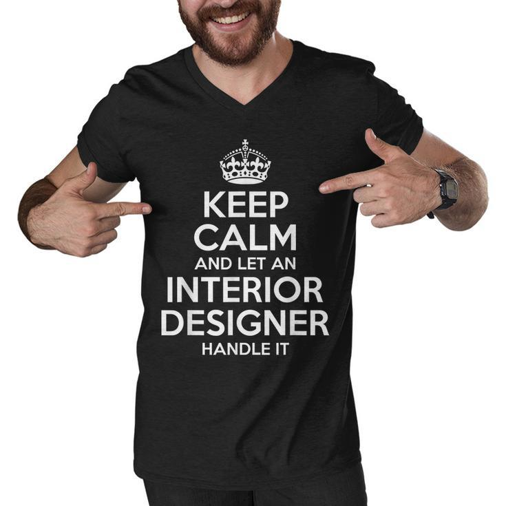Interior Designer Gift Funny Job Title Profession Birthday Men V-Neck Tshirt