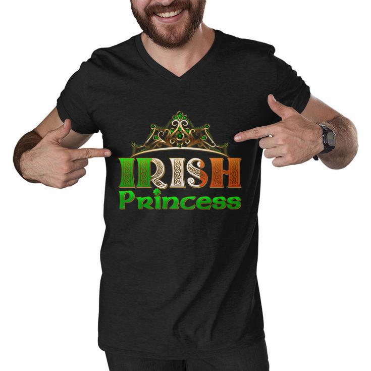 Irish Princess Crown St Patricks Day Men V-Neck Tshirt