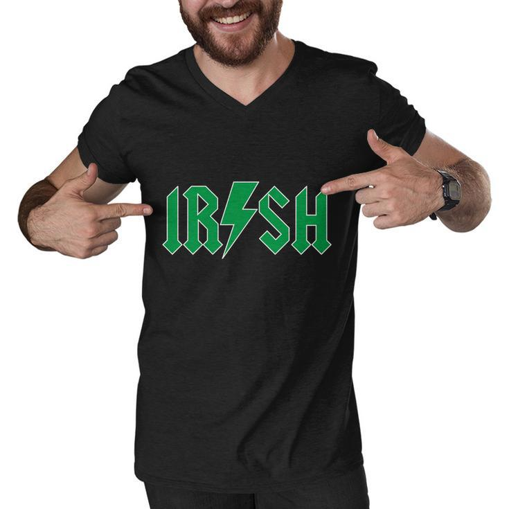 Irish Rocks Logo Music Parody St Patricks Day Men V-Neck Tshirt