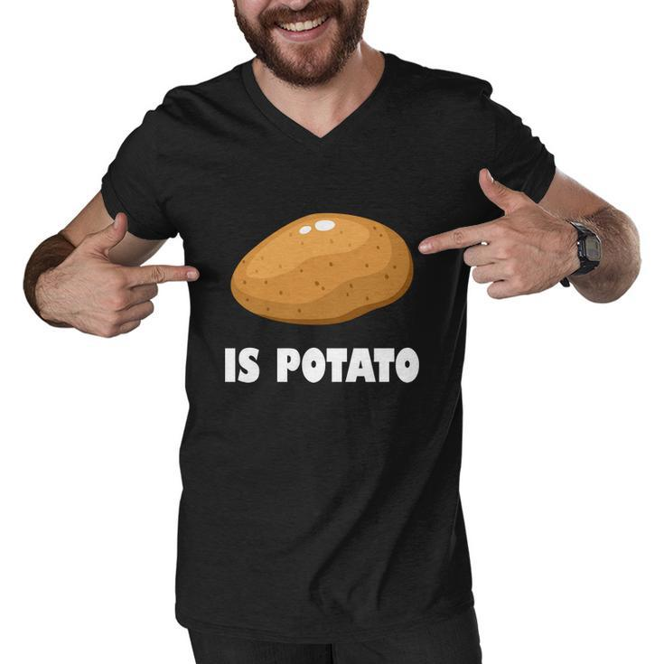 Is Potato Funny Meme Late Night Men V-Neck Tshirt