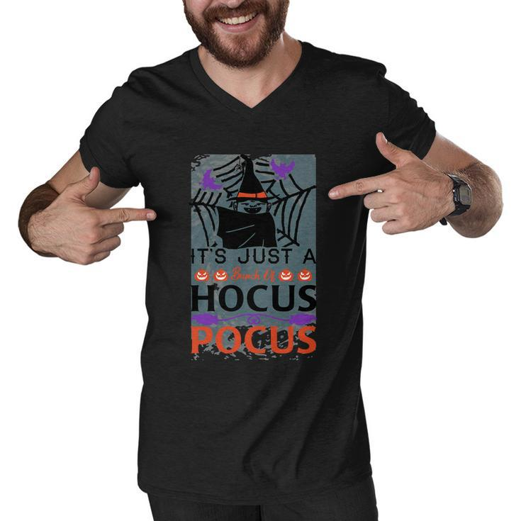 Its Just A Hocus Pocus Witch Halloween Quote Men V-Neck Tshirt