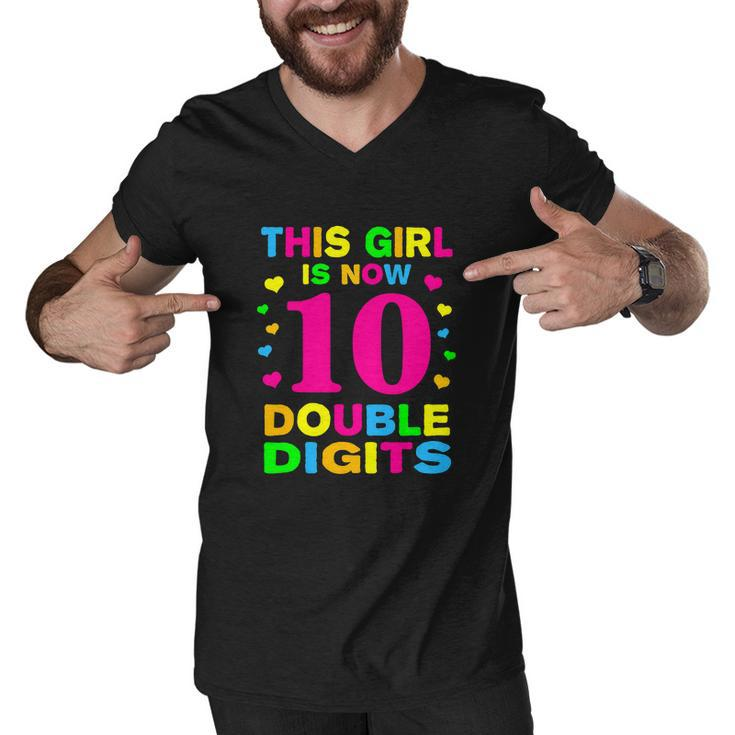 Its My 10Th Birthday Funny This Girl Is Now 10 Years Old Men V-Neck Tshirt