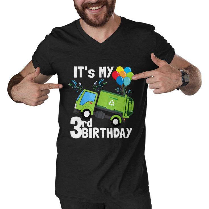 Its My 3Rd Birthday Garbage Truck 3 Birthday Boy Gift Meaningful Gift Men V-Neck Tshirt