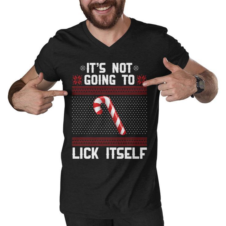 Its Not Going To Lick Itself Ugly Christmas Sweater Tshirt Men V-Neck Tshirt