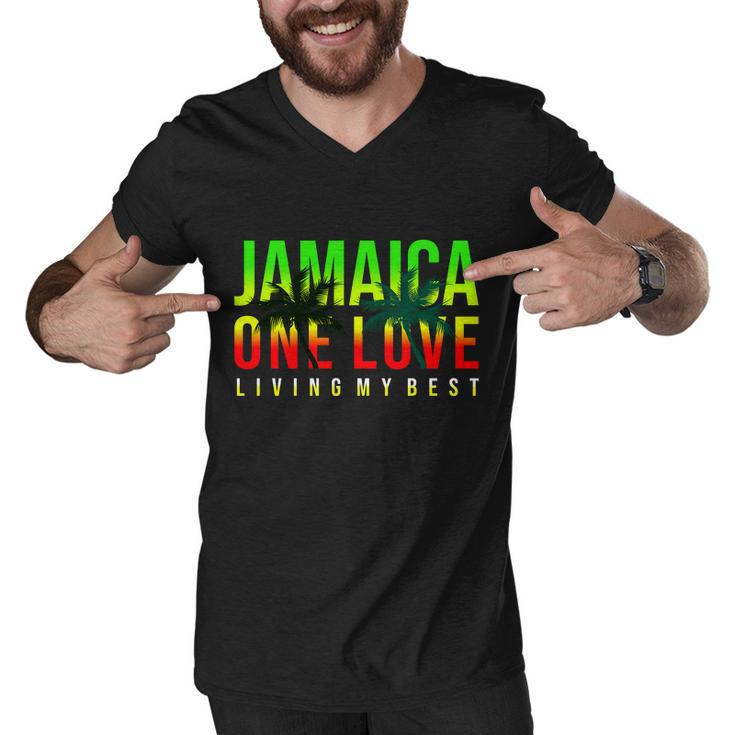 Jamaica One Love Tshirt Men V-Neck Tshirt