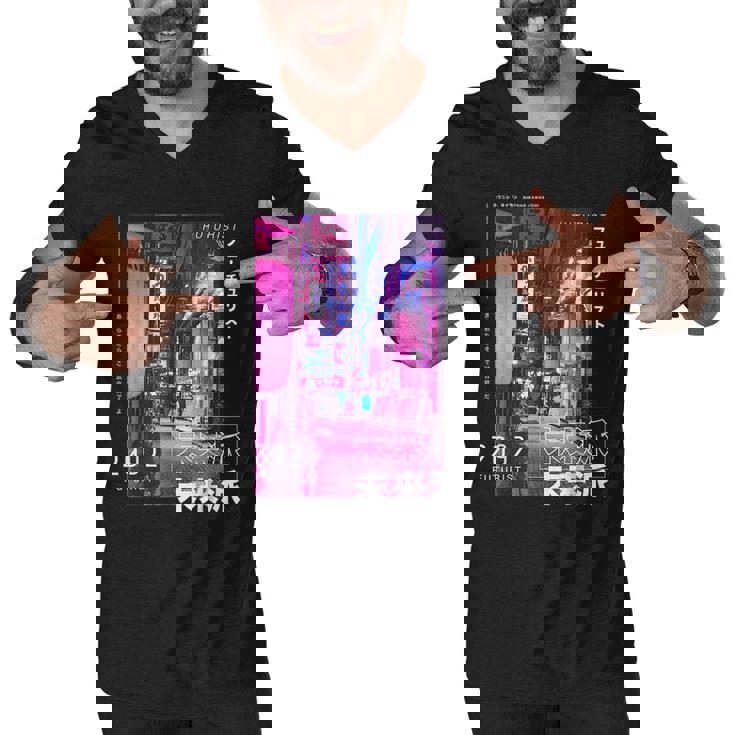 Japanese Cyberpunks Tokyo Streetwear Aesthetic Graphic Men V-Neck Tshirt