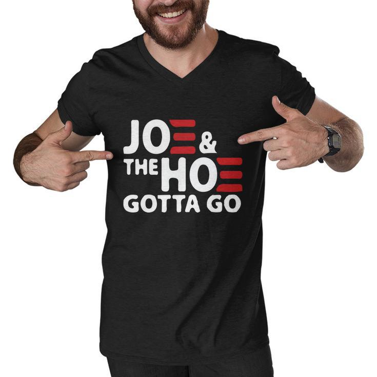 Joe And The Ho Gotta Go Funny Anti Biden Harris Men V-Neck Tshirt