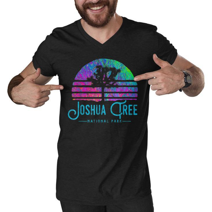 Joshua Tree National Park Psychedelic Festival Vibe Graphic  Men V-Neck Tshirt