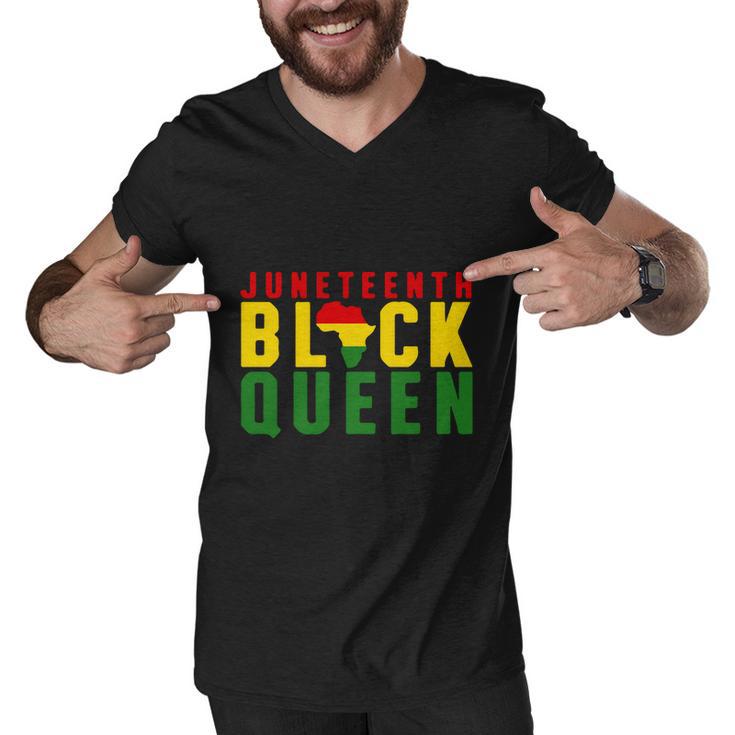 Juneteenth Black Queen Men V-Neck Tshirt