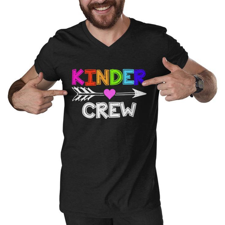 Kinder Crew Kindergarten Teacher Tshirt Men V-Neck Tshirt