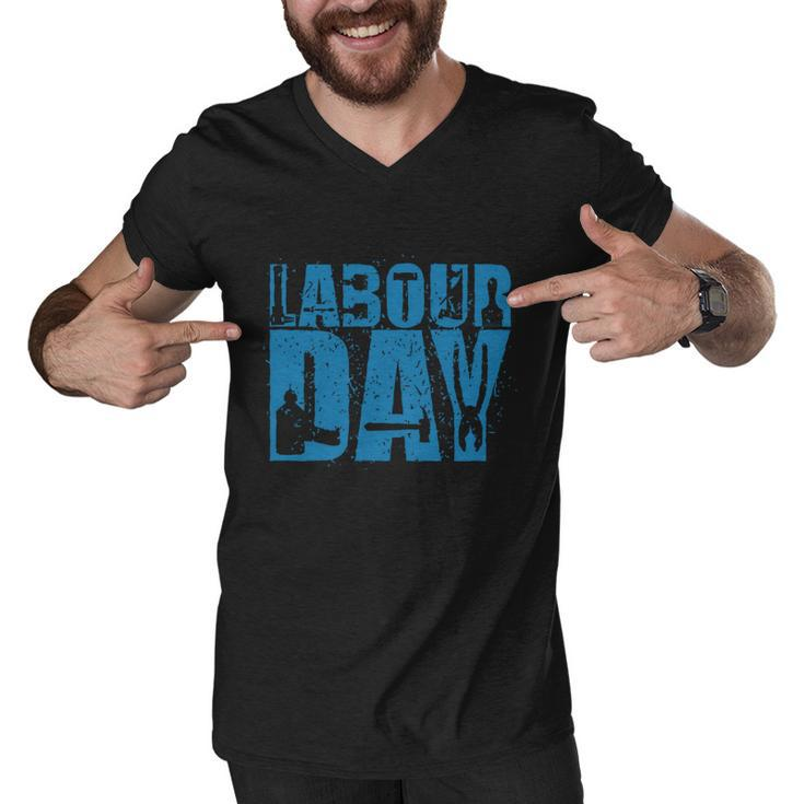 Labor Day Happy Labor Day Waleed Graphic Design Printed Casual Daily Basic Men V-Neck Tshirt