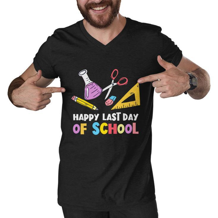 Last Days Of School Teacher Student Happy Last Day School Cool Gift Men V-Neck Tshirt