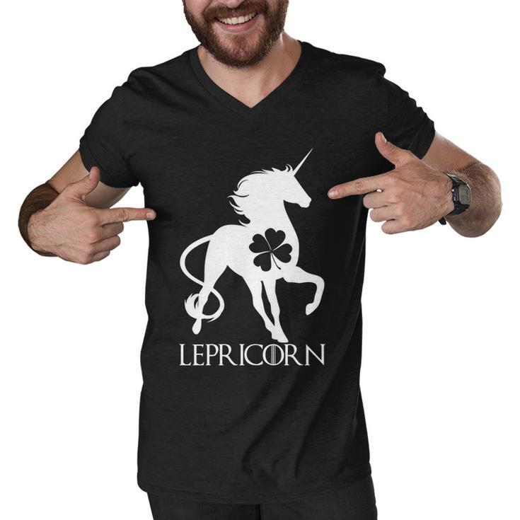 Lepricorn Leprechaun Unicorn St Patricks Day Tshirt Men V-Neck Tshirt