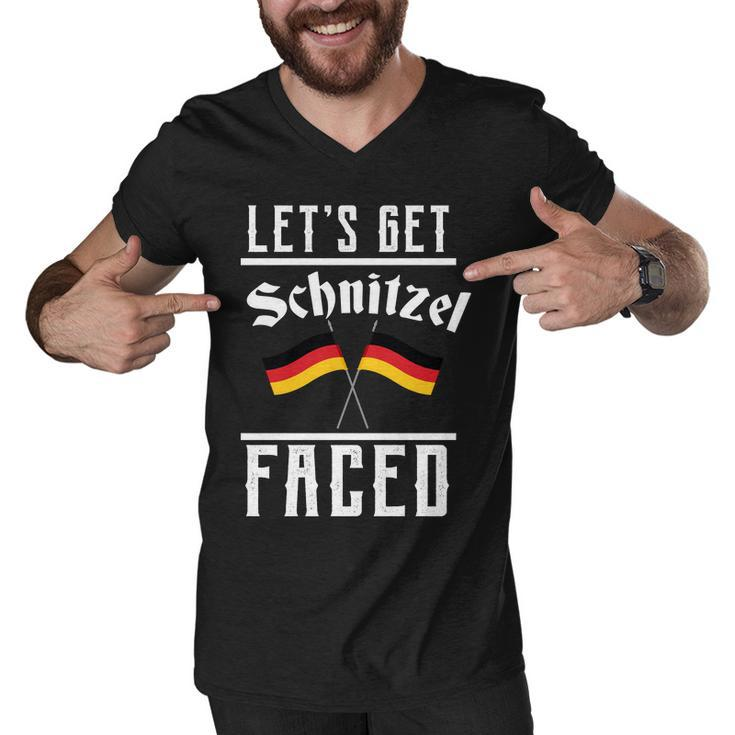Lets Get Schnitzel Faced Tshirt Men V-Neck Tshirt