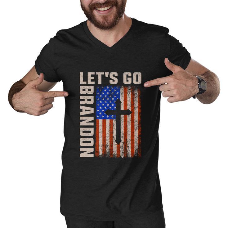 Lets Go Brandon FJB F Biden Fjb Men V-Neck Tshirt