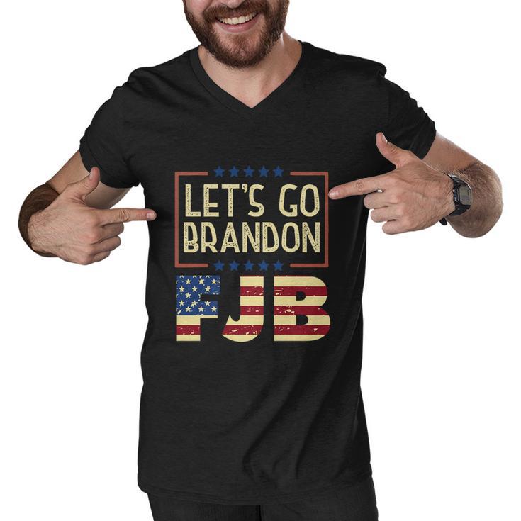 Lets Go Brandon Fjb Funny Meme Men V-Neck Tshirt