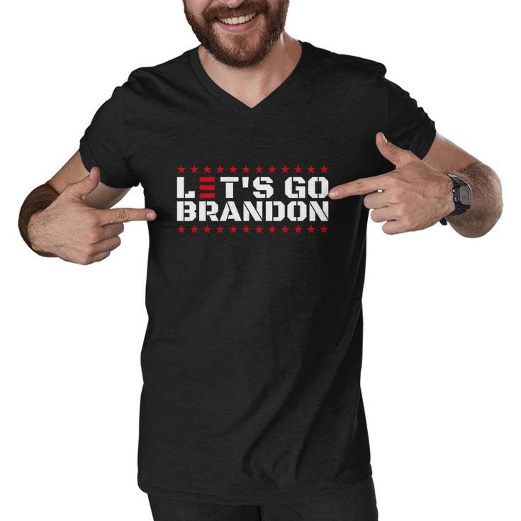 Lets Go Brandon Trump  V2 Men V-Neck Tshirt