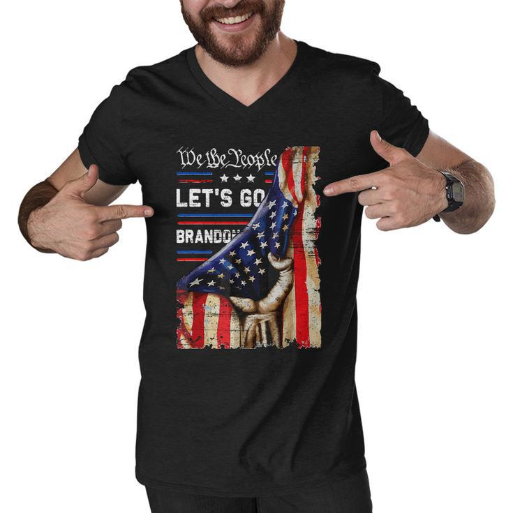Lets Go Branson Brandon Conservative Anti Liberal Men V-Neck Tshirt