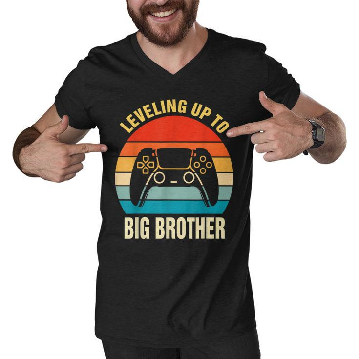Leveling Up To Big Brother 2022 Funny Gamer Boys Kids Men  Men V-Neck Tshirt