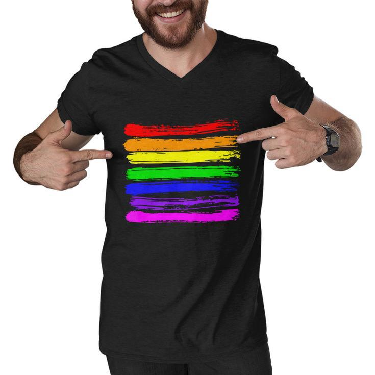 Lgbt Gay Pride Flag Shirt Gay Pride 2022 Graphic Design Printed Casual Daily Basic Men V-Neck Tshirt