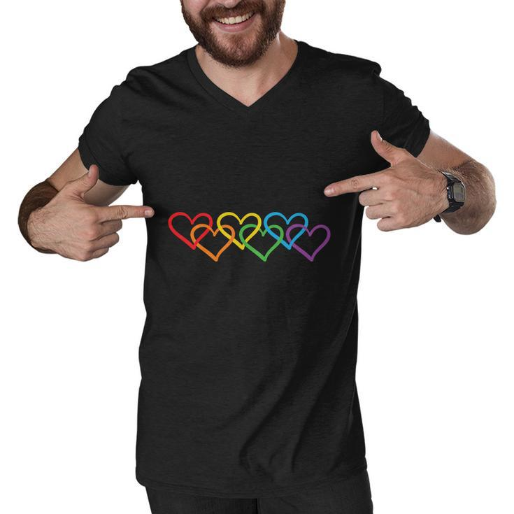 Lgbt Heart Equality Graphic Pride Month Men V-Neck Tshirt