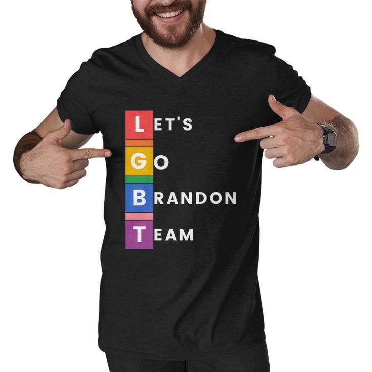 Lgbt Lets Go Brandon Team Funny Men V-Neck Tshirt