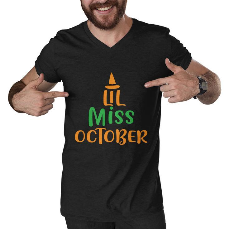 Lil Miss October Halloween Quote V2 Men V-Neck Tshirt