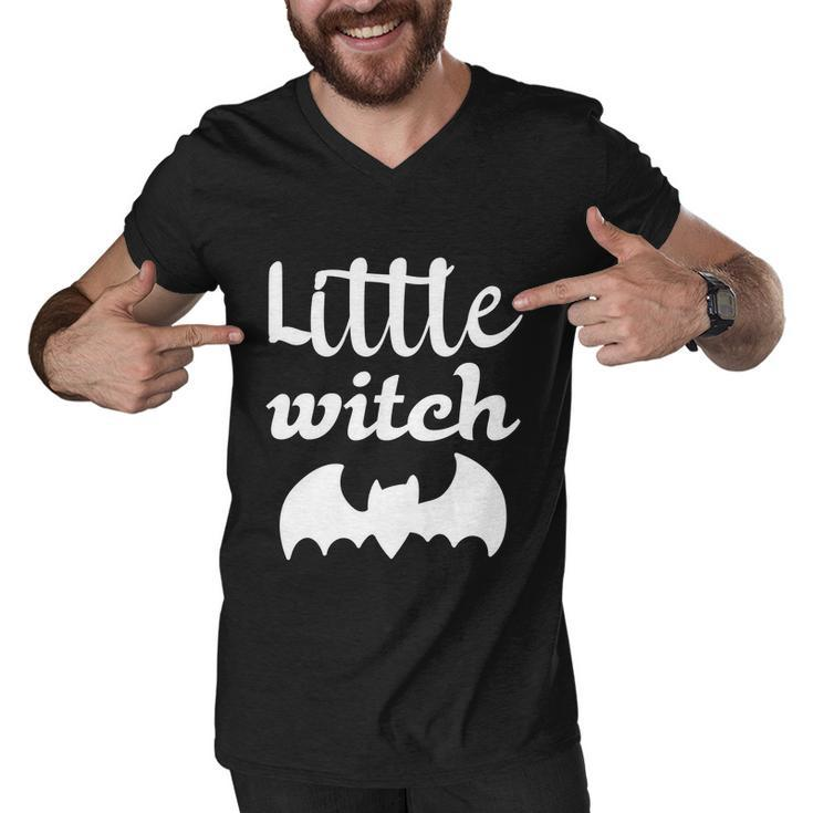 Little Witch Bat Funny Halloween Quote Men V-Neck Tshirt