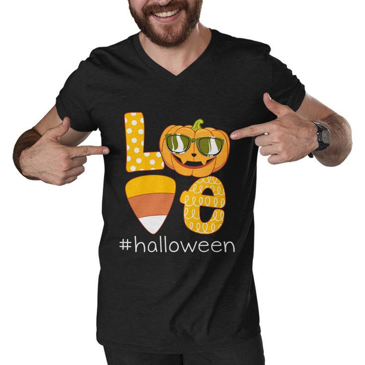 Love Halloween Pumpkin Halloween Quote V2 Men V-Neck Tshirt