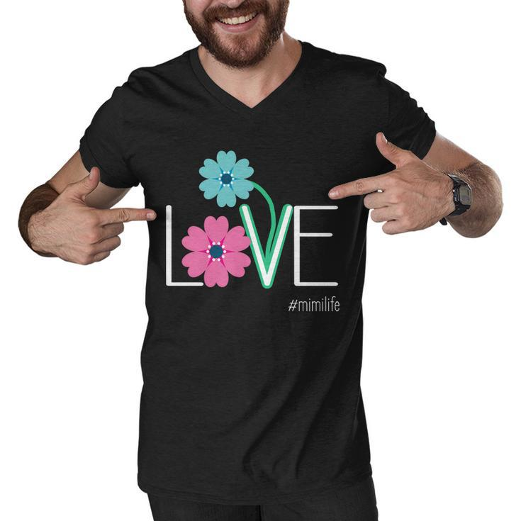 Love Mimi Flower Mimilife Men V-Neck Tshirt