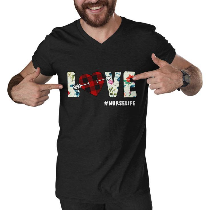 Love Nurselife Arrow Heart Tshirt Men V-Neck Tshirt