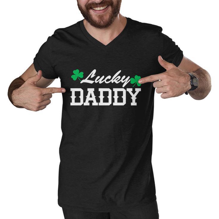 Lucky Daddy Tshirt Men V-Neck Tshirt