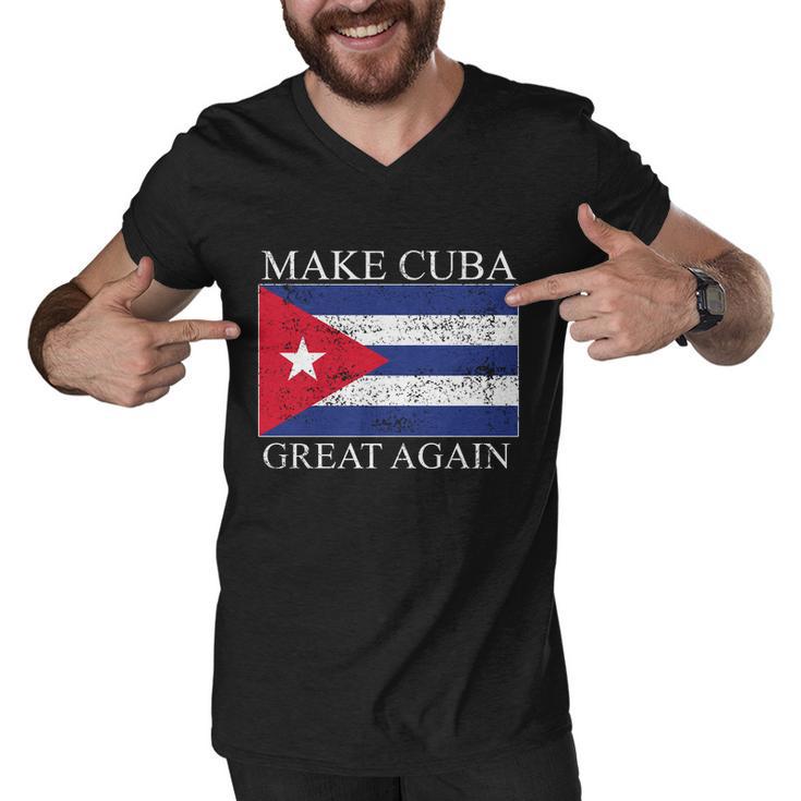 Make Cuba Great Again Cuban Flag Men V-Neck Tshirt