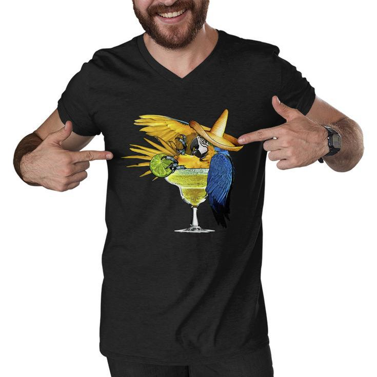 Margarita Parrot Tshirt Men V-Neck Tshirt