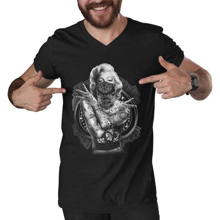 Marilyn Outlaw Monroe Tshirt Men V-Neck Tshirt