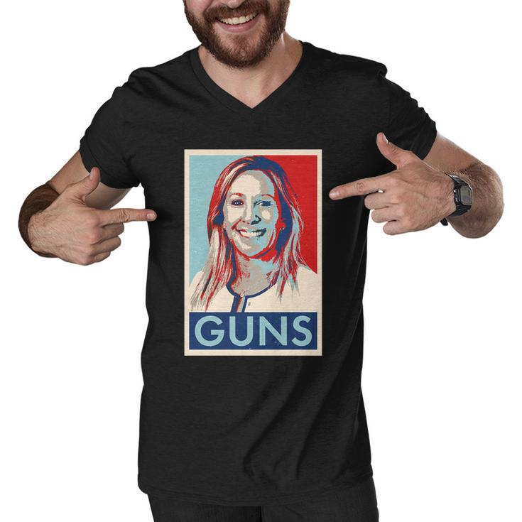 Marjorie Taylor Greene Guns Vintage Vote Poster Men V-Neck Tshirt