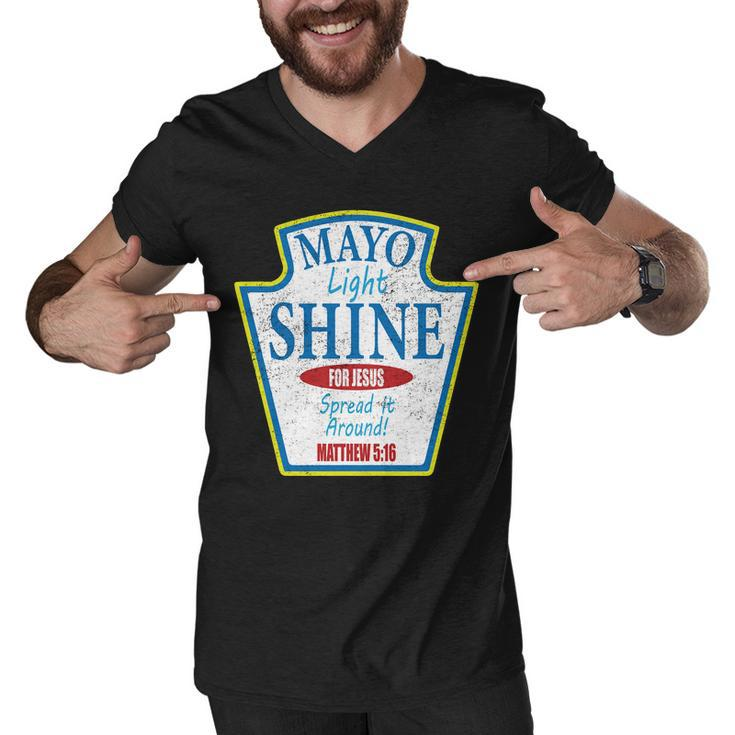 Mayo Light Shine For Jesus Men V-Neck Tshirt